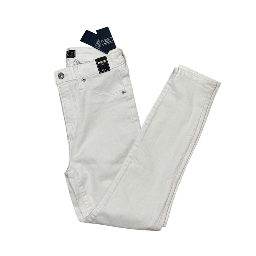 Abercrombie and Fitch NWT white high rise skinny jeans 26/S